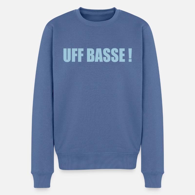 UFFBASSE - Pull Premium bio Homme - bleu pigeon