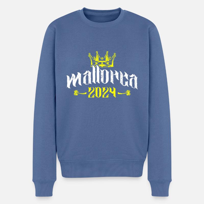 mallorca 2024 - Männer Premium Bio Pullover - Taubenblau