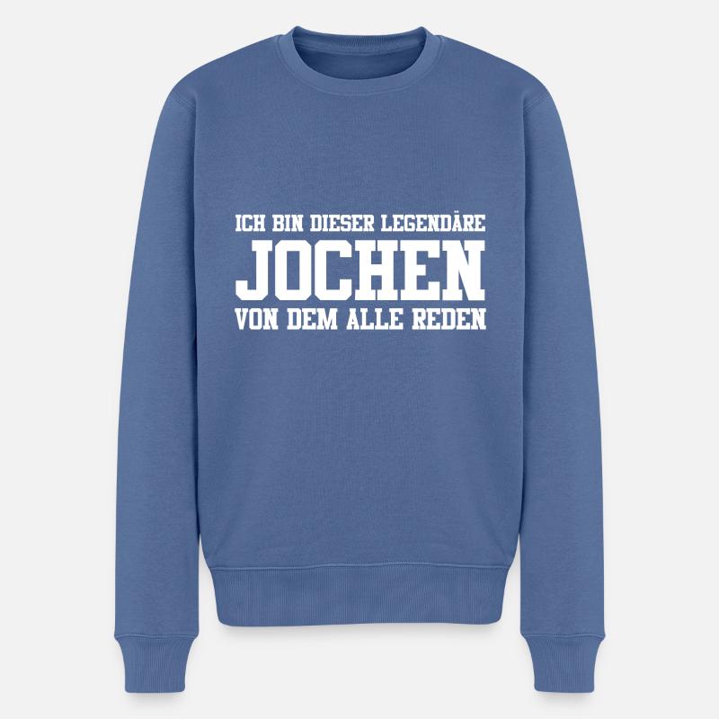 Jochen Name Design - Männer Premium Bio Pullover - Taubenblau