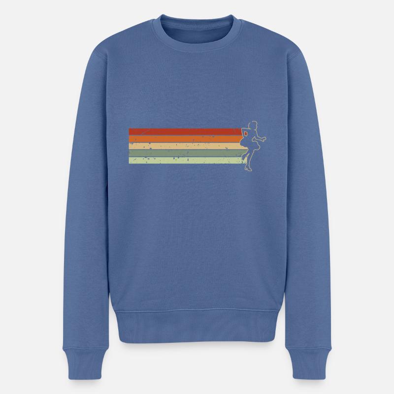 Samba - Männer Premium Bio Pullover - Taubenblau