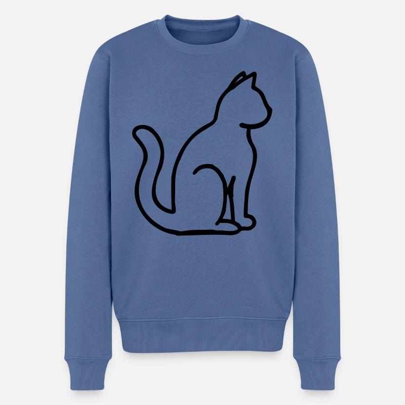 Chaton maison chat chat chaton - Pull Premium bio Homme - bleu pigeon