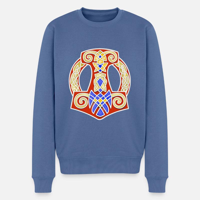 Marteau de Thor Mjölnir - Pull Premium bio Homme - bleu pigeon