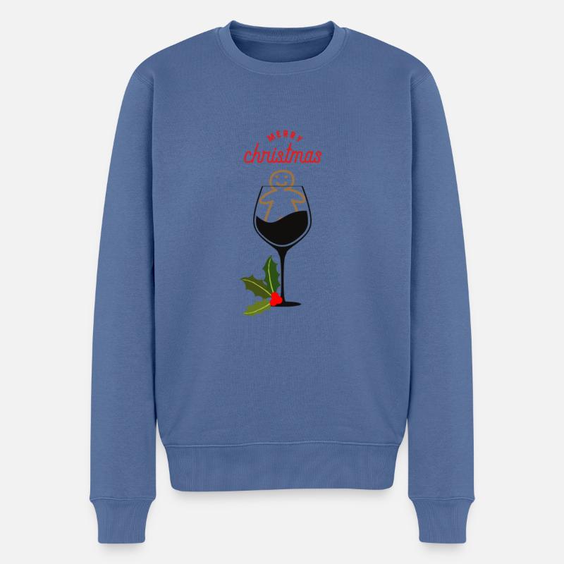 Weihnachten - Männer Premium Bio Pullover - Taubenblau