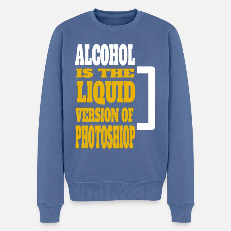 Best Liquid - Männer Premium Bio Pullover - Taubenblau