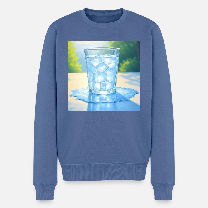 Une glace au soleil - Pull Premium bio Homme - bleu pigeon