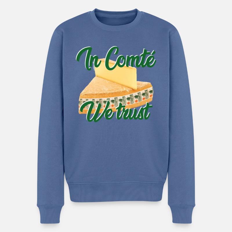 In Comté we trust - Pull Premium bio Homme - bleu pigeon