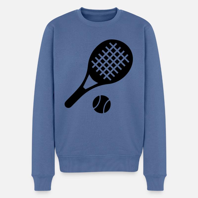 Tennis - Männer Premium Bio Pullover - Taubenblau
