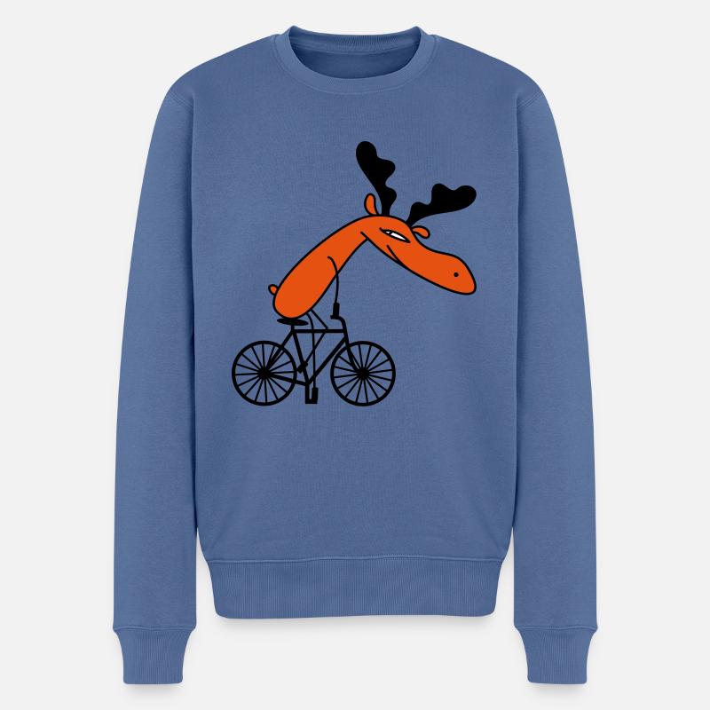 Vélo Eligogne (c) - Pull Premium bio Homme - bleu pigeon