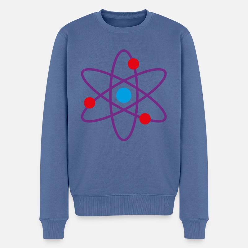Atom Physik Symbol - Männer Premium Bio Pullover - Taubenblau