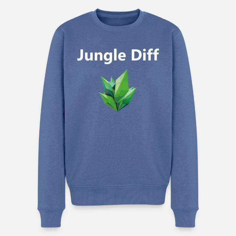 league legend Jungle Diff Weiß - Männer Premium Bio Pullover - Taubenblau