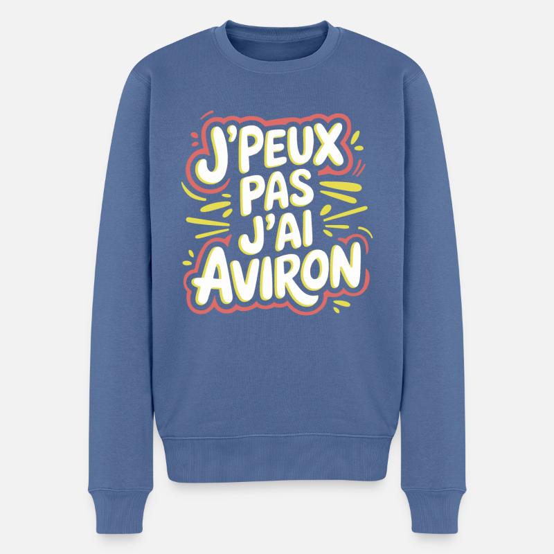 J'peux pas j'ai aviron - Pull Premium bio Homme - bleu pigeon