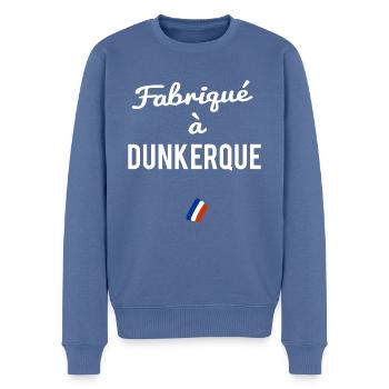DUNKERQUE - Pull Premium bio Homme - bleu pigeon - Devant - Nico (187cm)