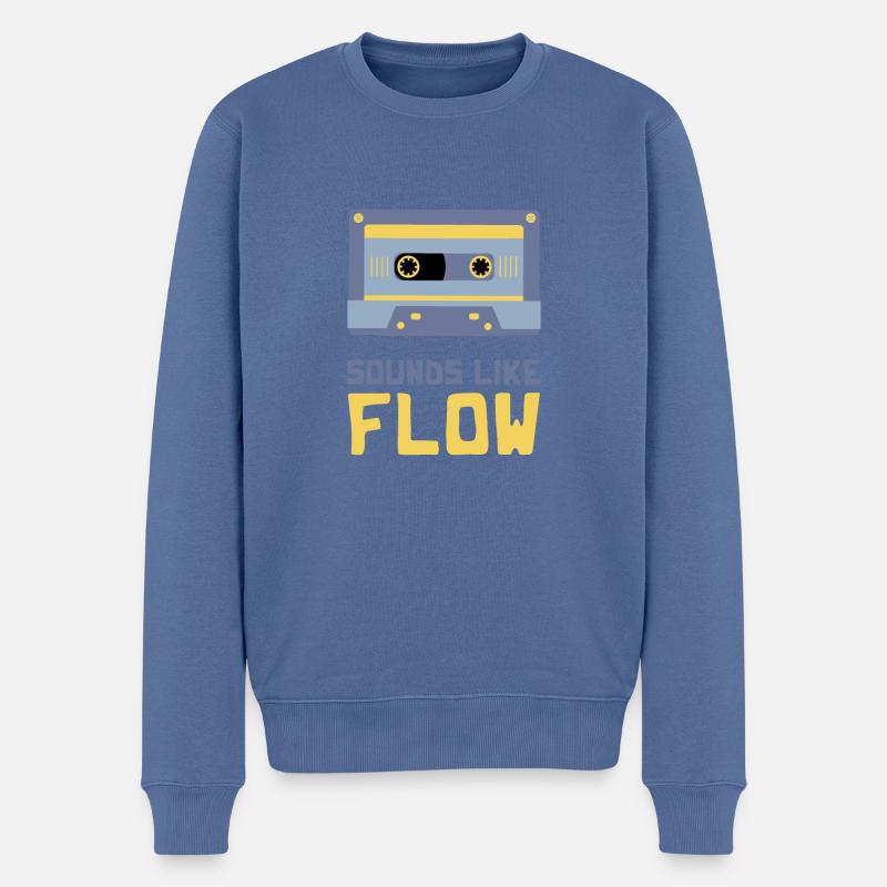 ON DIRAIT DU FLOW - Pull Premium bio Homme - bleu pigeon