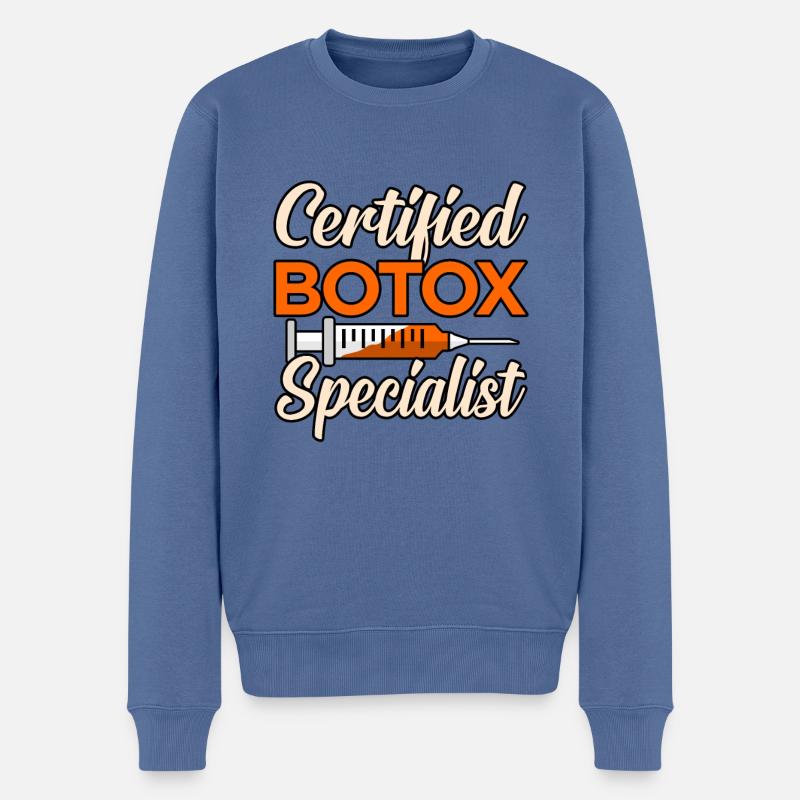 Botox - Männer Premium Bio Pullover - Taubenblau