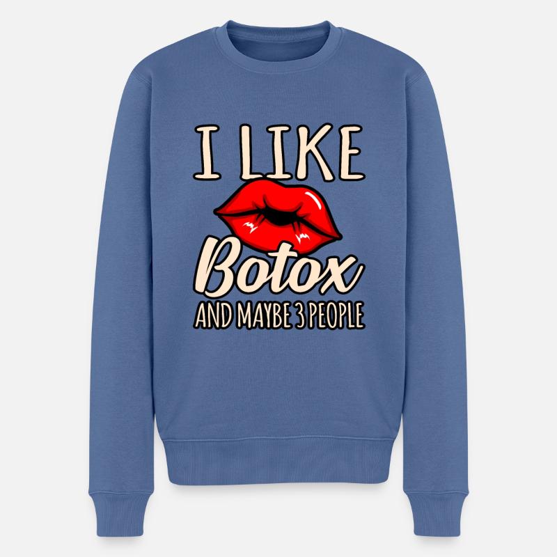 Botox - Männer Premium Bio Pullover - Taubenblau