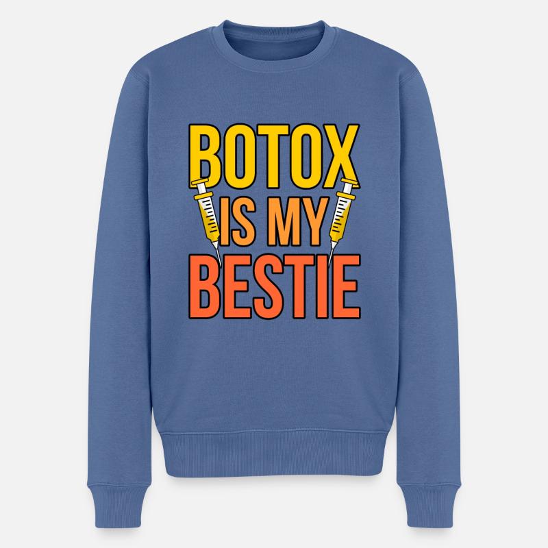 Botox - Männer Premium Bio Pullover - Taubenblau
