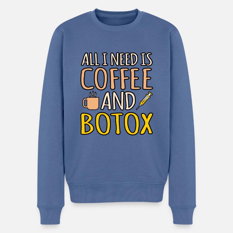 Botox - Männer Premium Bio Pullover - Taubenblau