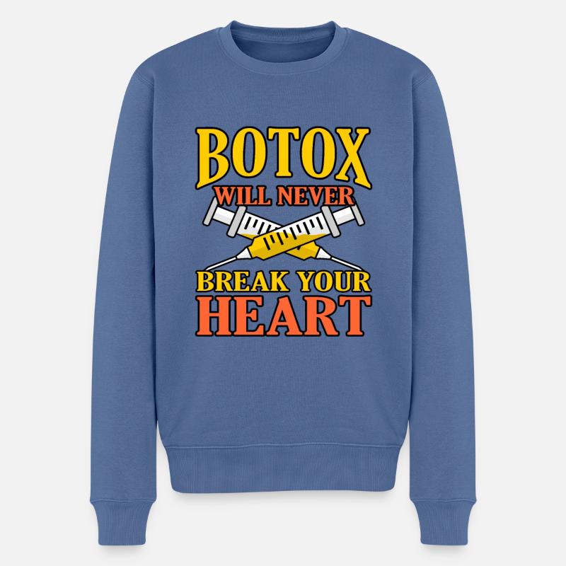 Botox - Männer Premium Bio Pullover - Taubenblau