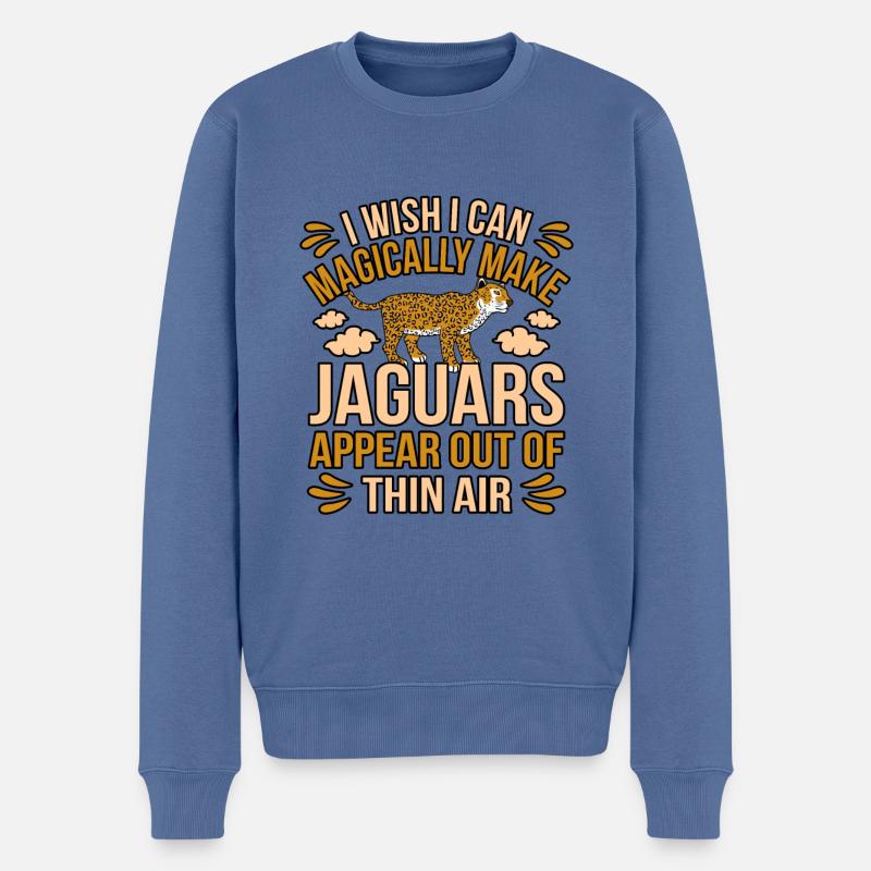 Jaguar - Männer Premium Bio Pullover - Taubenblau