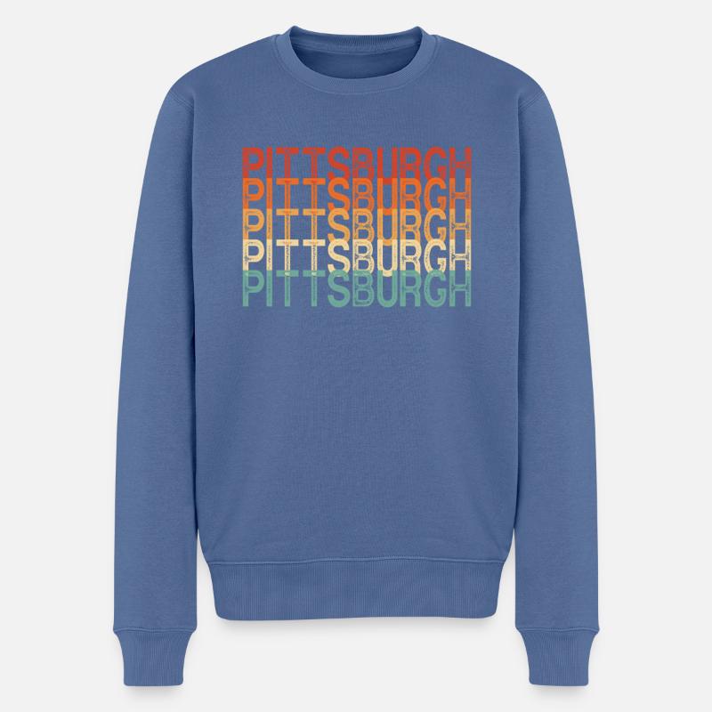 Pittsburgh Pennsylvanie - Pull Premium bio Homme - bleu pigeon