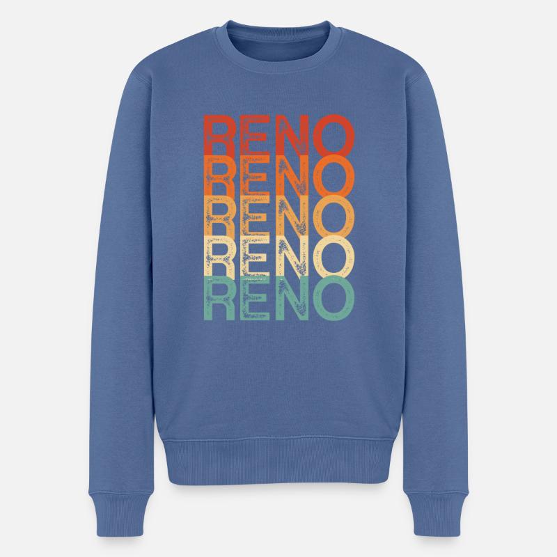 Reno Nevada - Männer Premium Bio Pullover - Taubenblau