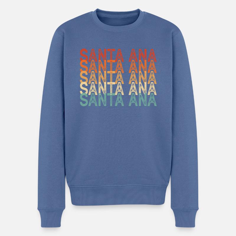 Santa Ana Kalifornien - Männer Premium Bio Pullover - Taubenblau