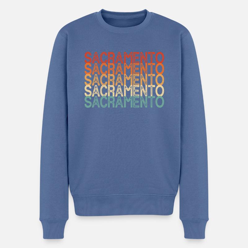 Sacramento Kalifornien - Männer Premium Bio Pullover - Taubenblau