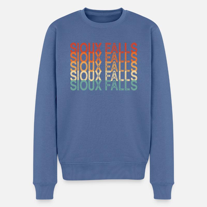 Sioux Falls Süd dakota - Männer Premium Bio Pullover - Taubenblau
