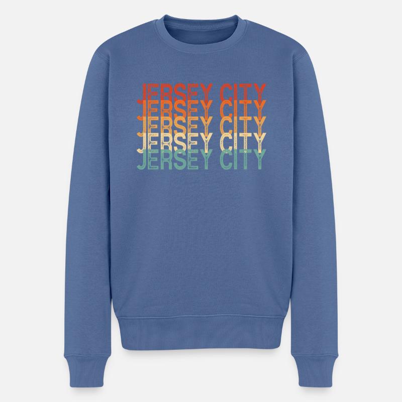 Jersey City New Jersey - Männer Premium Bio Pullover - Taubenblau