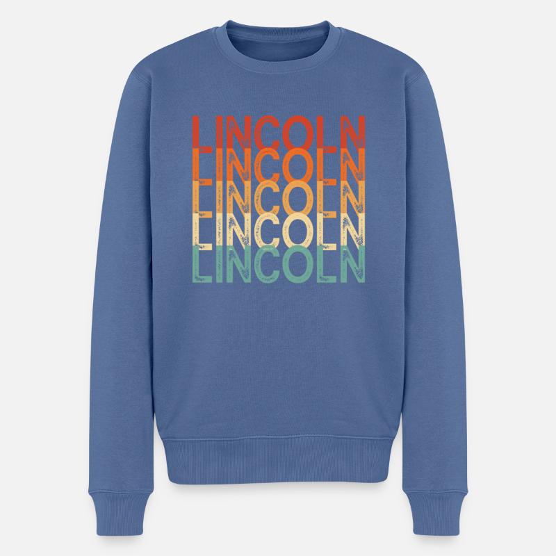 Lincoln Nebraska - Männer Premium Bio Pullover - Taubenblau