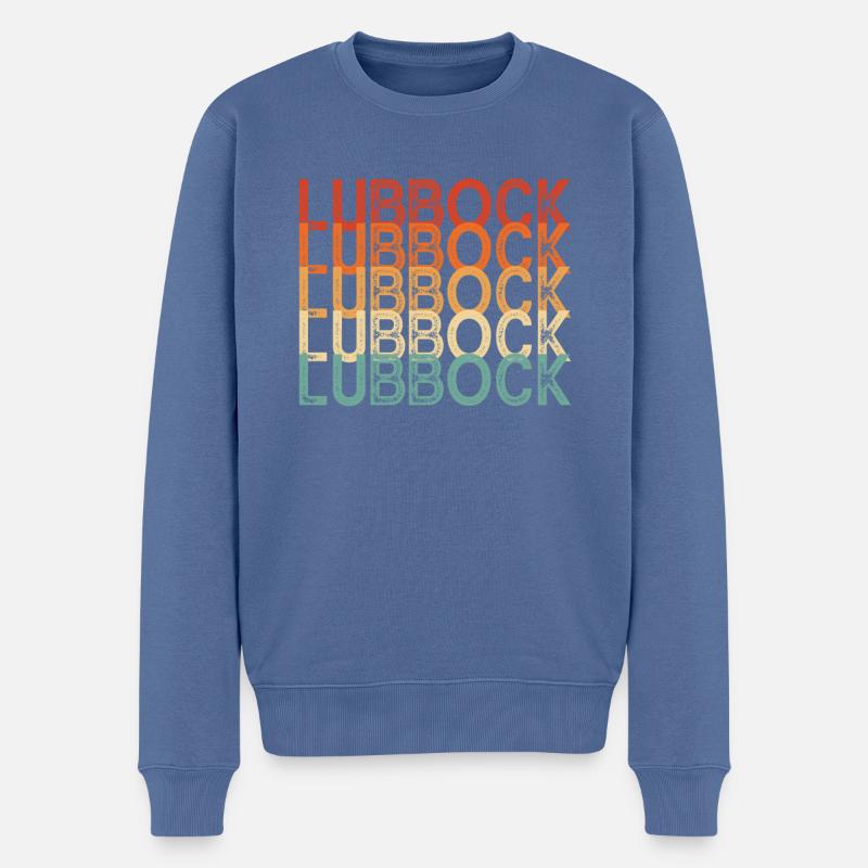 Lubbock Texas - Männer Premium Bio Pullover - Taubenblau