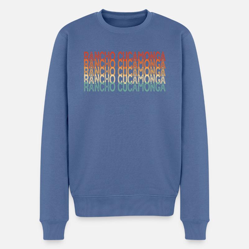 Rancho Cucamonga - Männer Premium Bio Pullover - Taubenblau