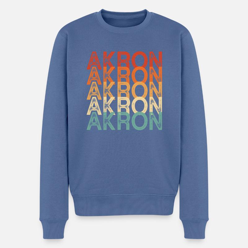Akron - Pull Premium bio Homme - bleu pigeon