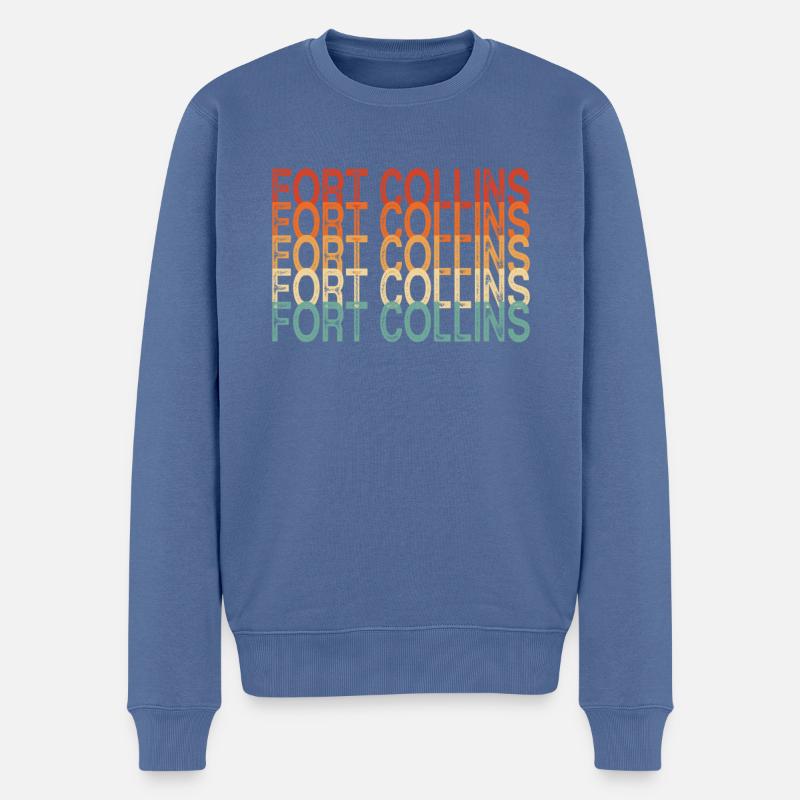 Fort Collins - Männer Premium Bio Pullover - Taubenblau