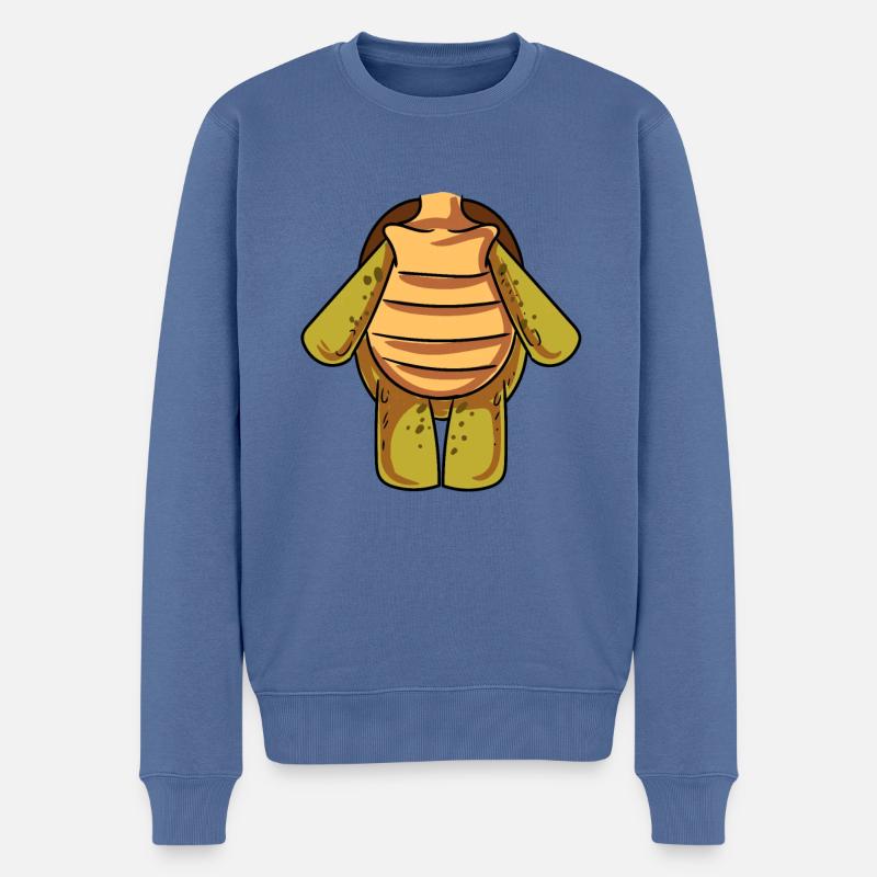 Schildkröten Kostüm - Männer Premium Bio Pullover - Taubenblau