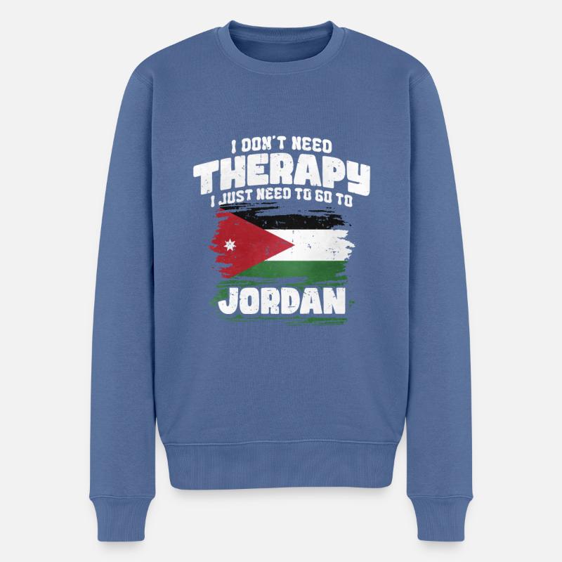 Jordanien - Männer Premium Bio Pullover - Taubenblau