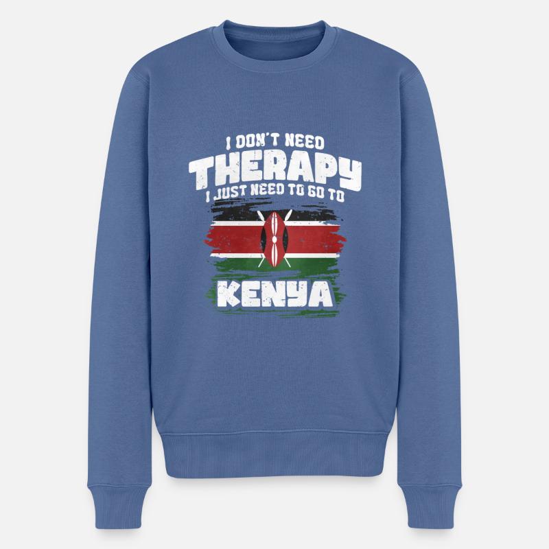 Kenya - Pull Premium bio Homme - bleu pigeon
