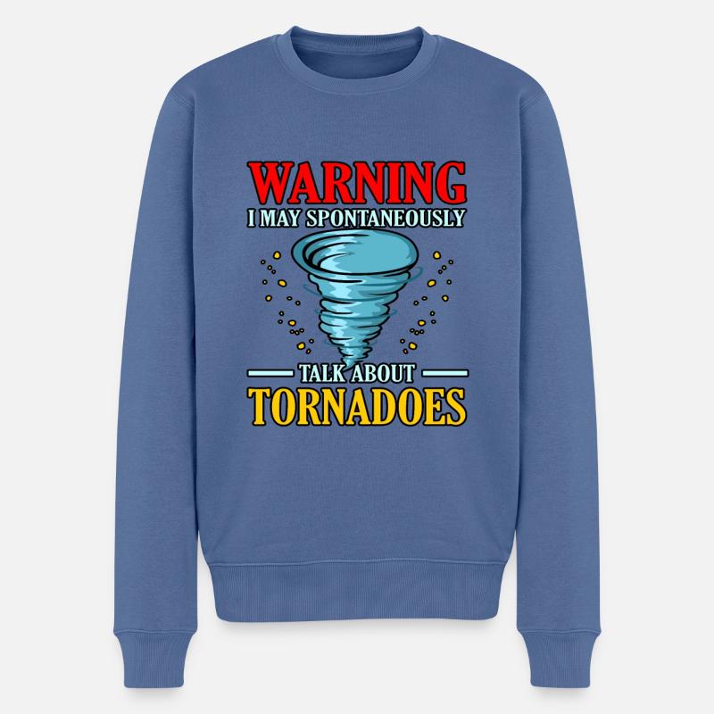 Tornado - Männer Premium Bio Pullover - Taubenblau
