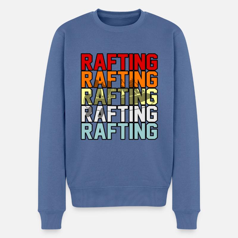 Rafting sport - Männer Premium Bio Pullover - Taubenblau