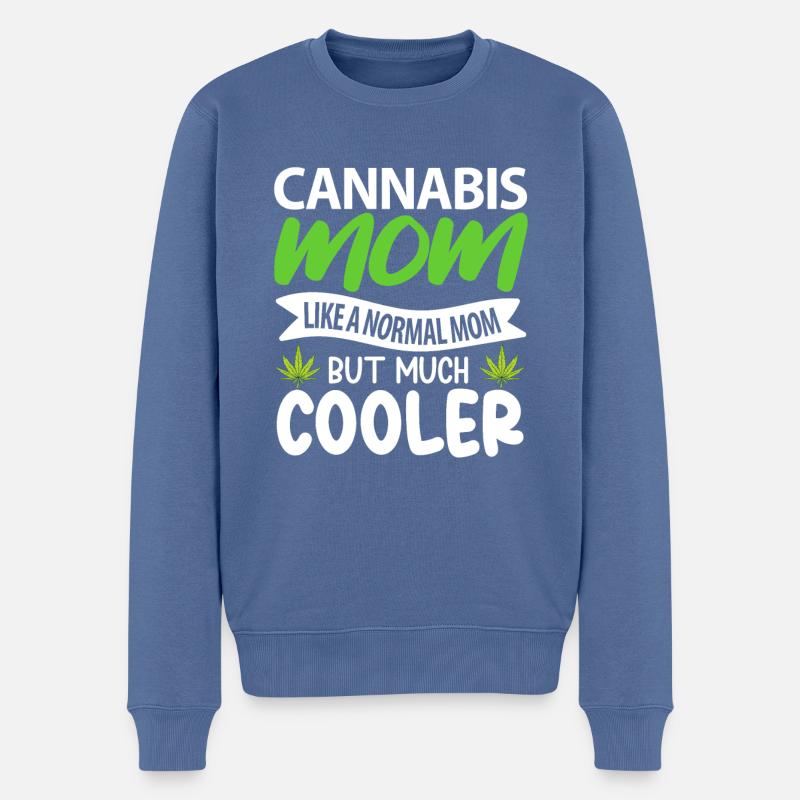 Mère cannabis - Pull Premium bio Homme - bleu pigeon