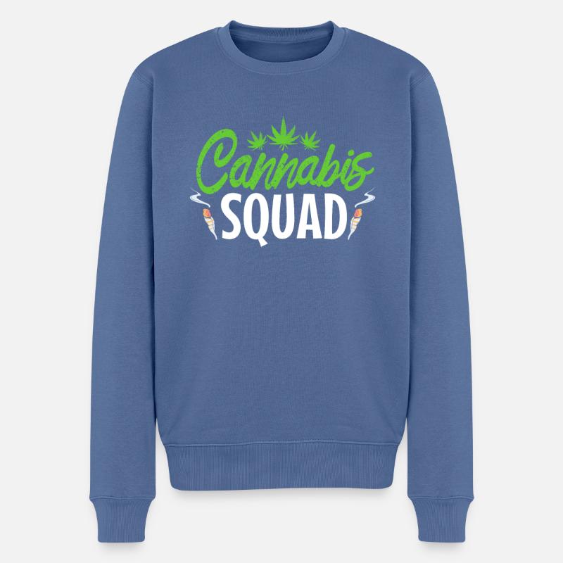 Escouade du cannabis - Pull Premium bio Homme - bleu pigeon