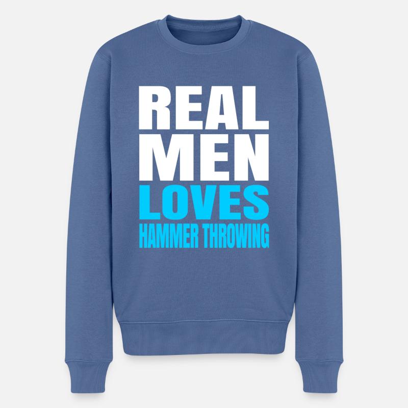 Lancer de marteau - Pull Premium bio Homme - bleu pigeon