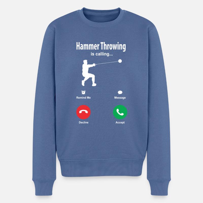 Hammerwerfen - Männer Premium Bio Pullover - Taubenblau