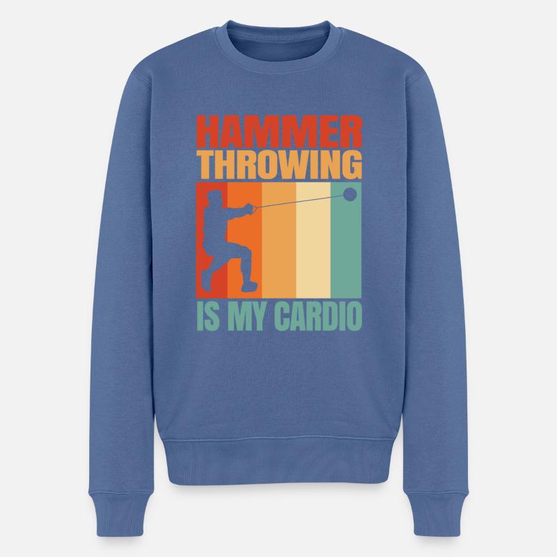 Hammerwerfen - Männer Premium Bio Pullover - Taubenblau