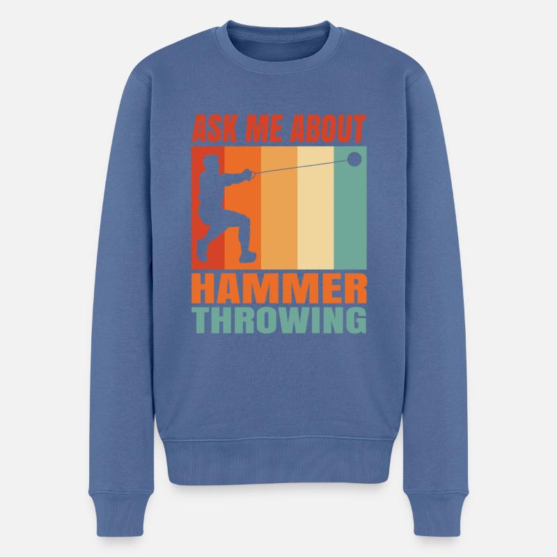 Hammerwerfen - Männer Premium Bio Pullover - Taubenblau