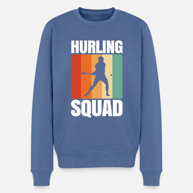 Schleudern Hurling - Männer Premium Bio Pullover - Taubenblau