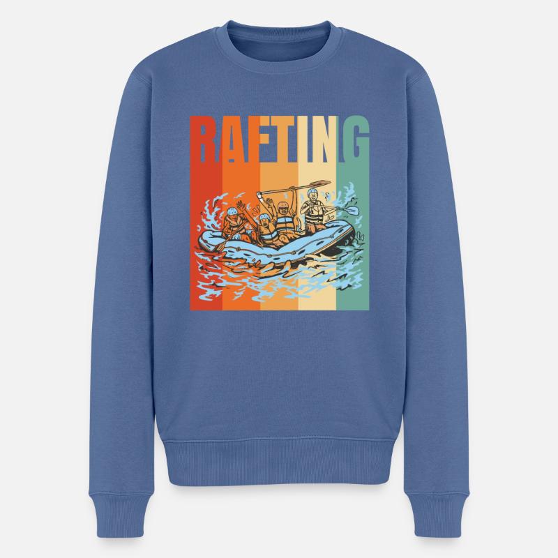 Rafting Rudern Geschenk - Männer Premium Bio Pullover - Taubenblau