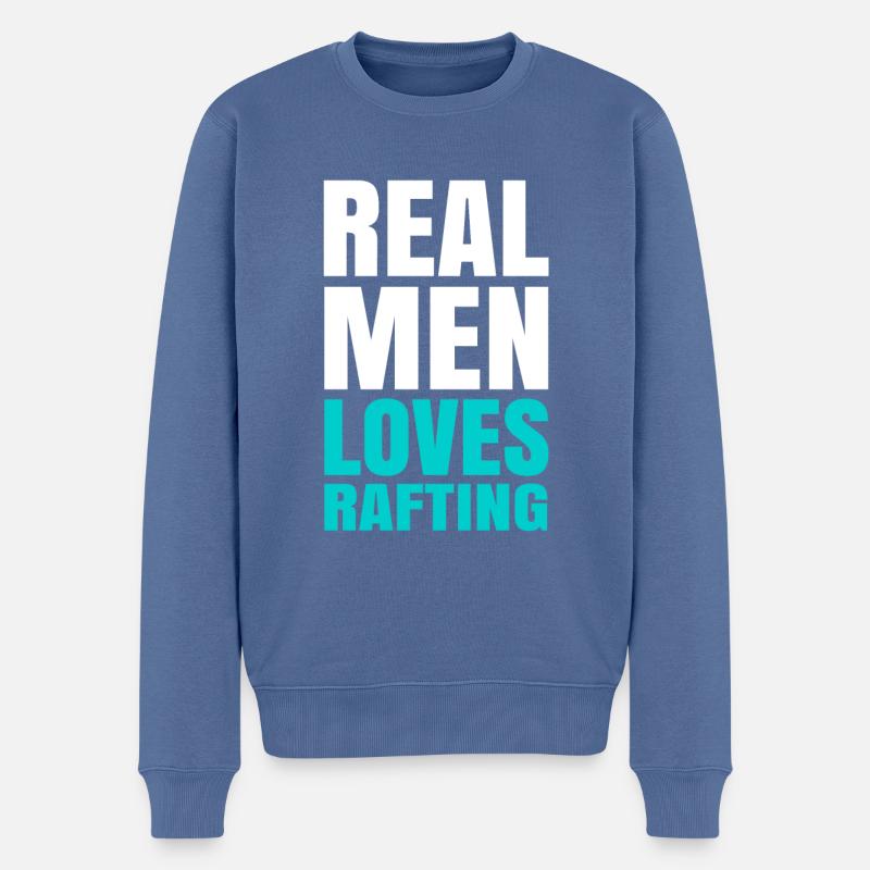 Rafting Aviron Cadeau - Pull Premium bio Homme - bleu pigeon