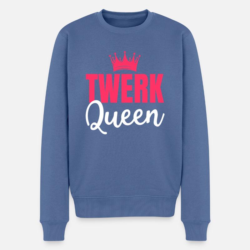 Twerking - Männer Premium Bio Pullover - Taubenblau