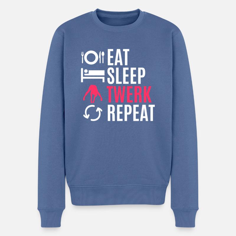 Twerking - Pull Premium bio Homme - bleu pigeon